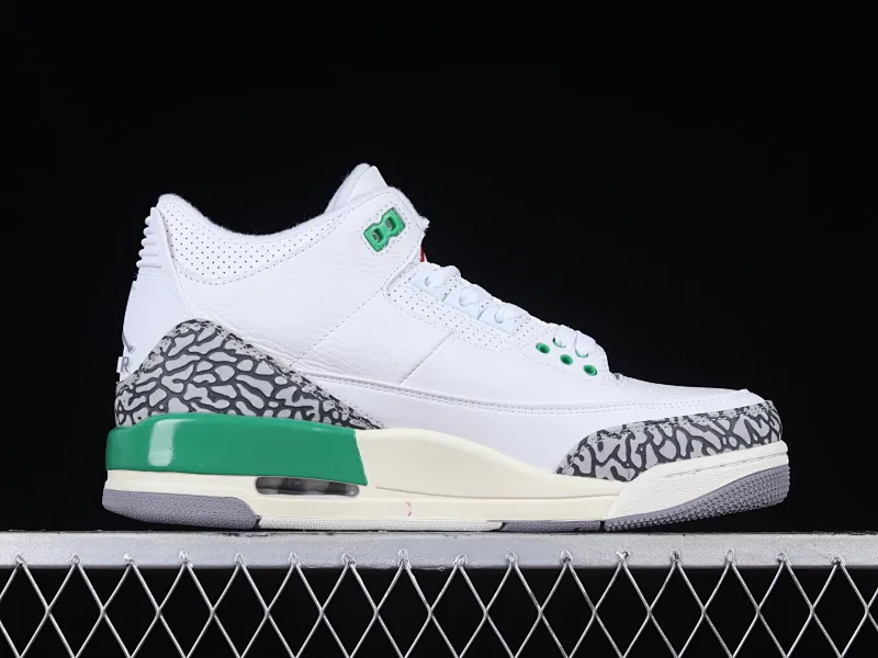 All categories Air Jordan Jordan series basketball shoes Air Jordan 3 Air Jordan 3 Retro "Lucky Green" AJ3 Joe 3 white green cement CK9246-136